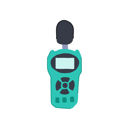 stemware noise level meter cartoon vector illustrationのイラスト素材