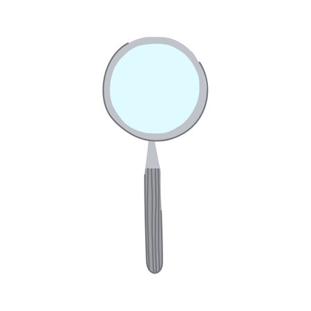 clarity reading magnifier cartoon vector illustrationのイラスト素材