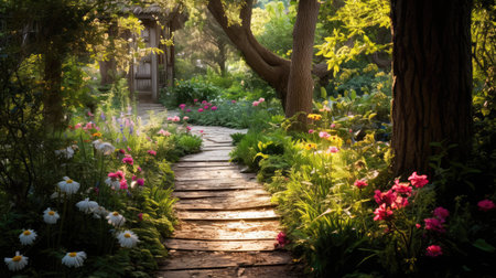 greenery old wooden plankの素材