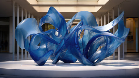 abstract metal and blueの素材