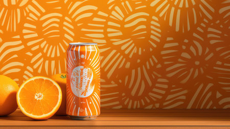 vintage orange soda drink backgroundの素材