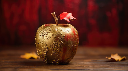 round gold appleの素材