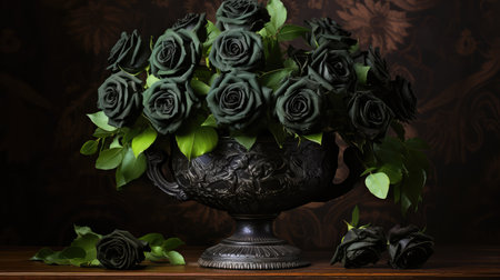 vintage rose blackの素材