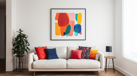 wll picture frame on a wallの素材