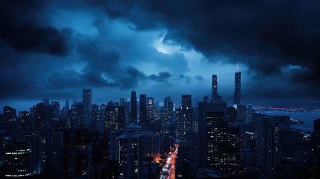 silhouette cloudy dark skyの素材