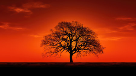 horizon deep orange backgroundの素材