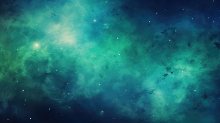 universe blue green abstract backgroundの素材