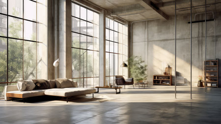 polished cement floor and wallの素材