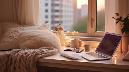 relaxation college student whiteの素材