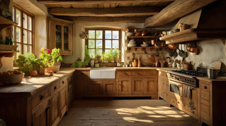 wooden kitchen rusticの素材