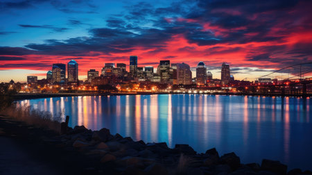 dusk blue and redの素材