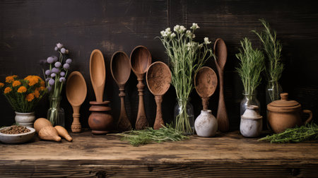 rustic wood spoonの素材