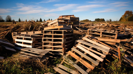 discarded wood wasteの素材