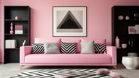 modern pink black whiteの素材