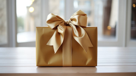 wrapped gift gold bowの素材