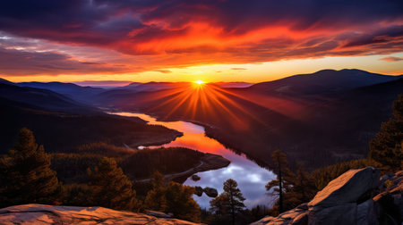 red shining sunの素材