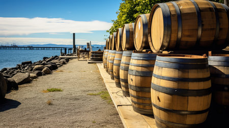 seaside wooden barrelの素材