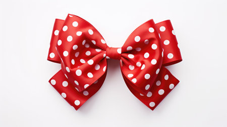 playful red bow isolatedの素材