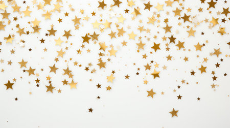 small gold star white backgroundの素材