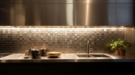 tiles brushed metal surfaceの素材