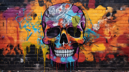 urban skull blackの素材