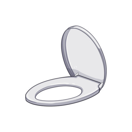 cover toilet seat cartoon vector illustrationのイラスト素材