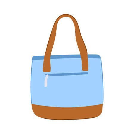 foldable fabric grocery bag cartoon vector illustrationのイラスト素材