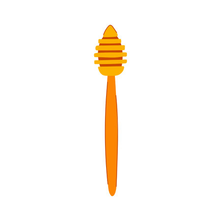 propolis honey dipper stick cartoon vector illustrationのイラスト素材