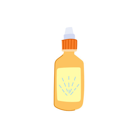 relief nasal spray bottle cartoon vector illustrationのイラスト素材