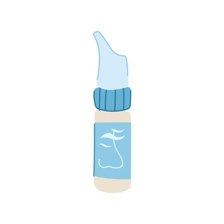 applicator nasal spray bottle cartoon vector illustrationのイラスト素材