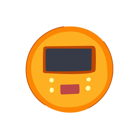 digital shower timer cartoon vector illustrationのイラスト素材