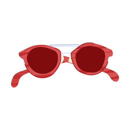 natural wooden sunglasses cartoon vector illustrationのイラスト素材