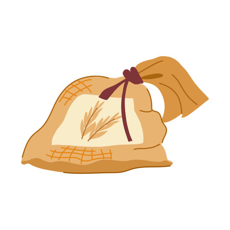 brand cereal bag cartoon vector illustrationのイラスト素材