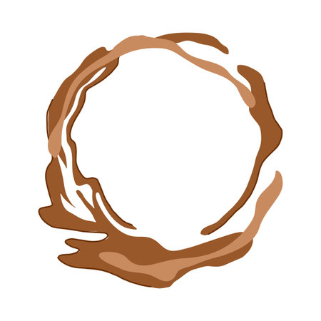 carpet coffee stain cartoon vector illustrationのイラスト素材