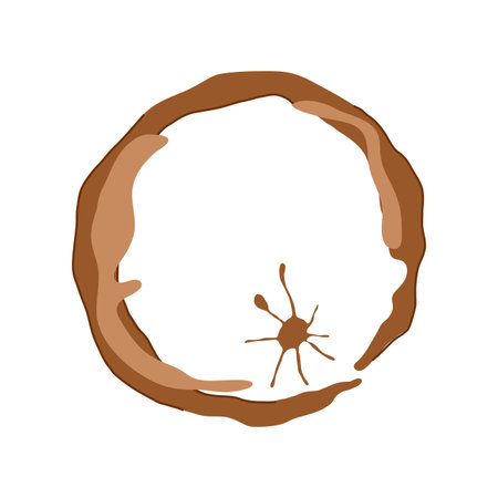 clothes coffee stain cartoon vector illustrationのイラスト素材