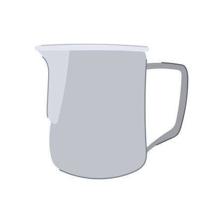 jug milk frothing pitcher cartoon vector illustrationのイラスト素材