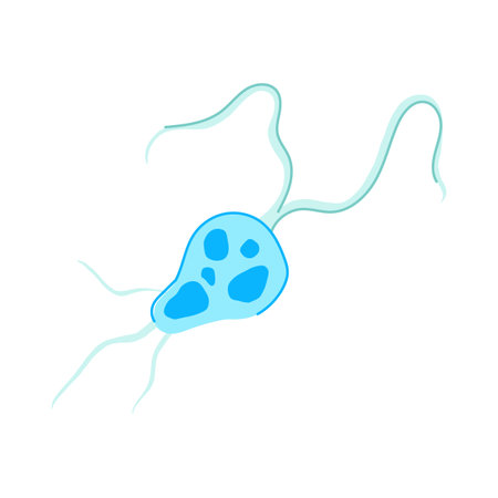 protozoa parasite cartoon vector illustrationのイラスト素材