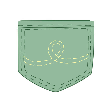 compact pocket cartoon vector illustrationのイラスト素材