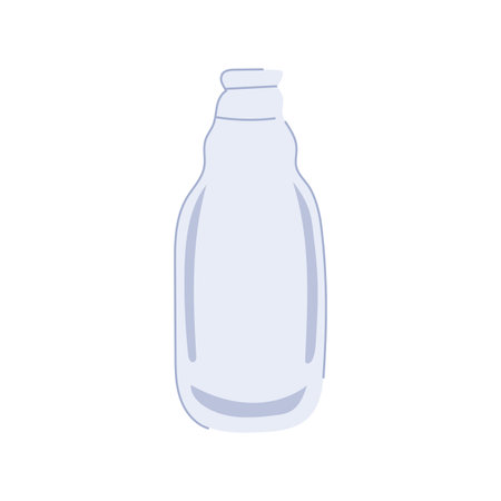 rustic vintage milk bottle cartoon vector illustrationのイラスト素材