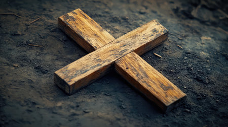 realistic cross woodenの素材