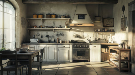 contemporary old and new kitchenの素材