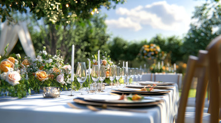 decor wedding table outsideの素材