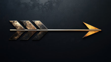 photo abstract gold arrowの素材