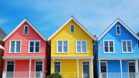symmetry houses in a rowの素材