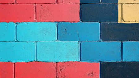 detail painted block wallの素材