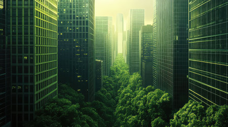 friendly green cityscapeの素材