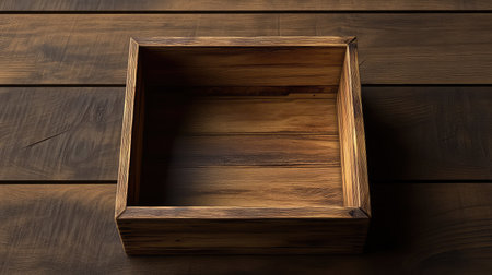 texture open wooden boxの素材