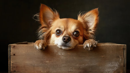 style dog in boxの素材