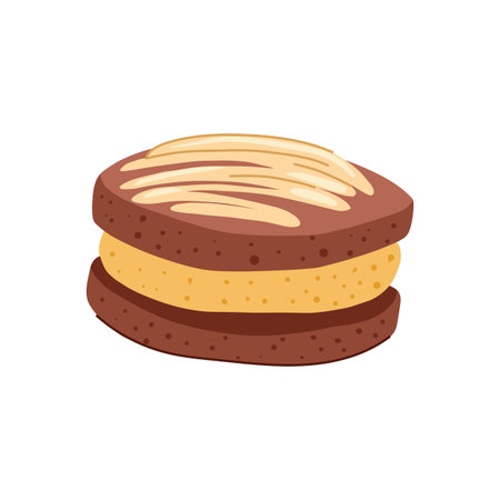 sugar biscuit cookie cartoon vector illustrationのイラスト素材