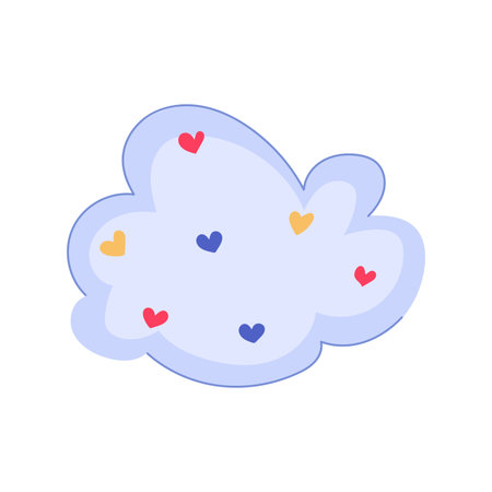 fashion boho cloud cartoon vector illustrationのイラスト素材